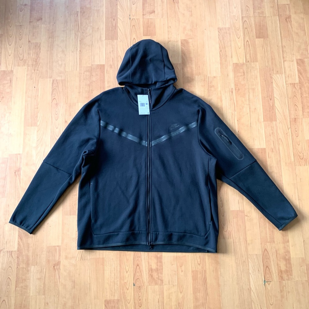 Nike Tech Fleece Hoodie Jacket Mens XXL  2XL Black Full Zip Sportwear ACG NWT!
